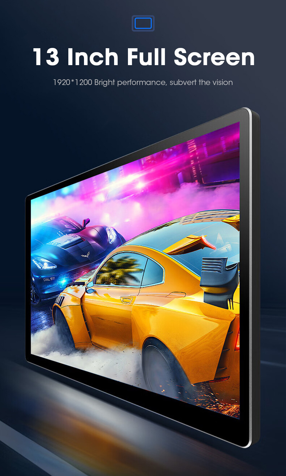 车载智能升级首选 13寸2K大屏安卓导航通用机，集成360全景与无线CarPlay